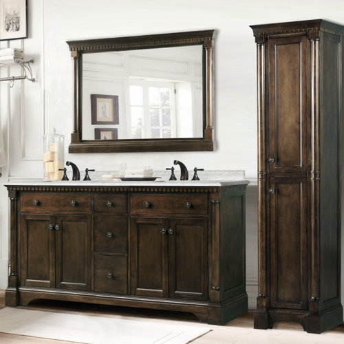 Medium Wood Double Vanities You'll Love | Wayfair